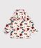 Giacca con cappuccio in sherpa a fiori bambina ecru/multicolore