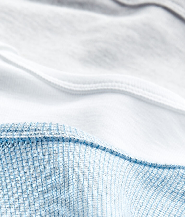 Lotto di 3 bodies per beb&eacute; maschio a maniche corte bianco