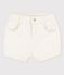 Shorts in denim bebè ecru AVALANCHE