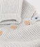Cardigan bebè in tricot in cotone a punto legaccio grigio BELUGA CHINE