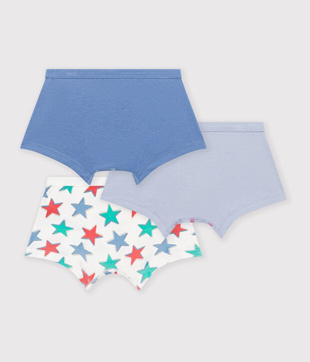 Set di boxer in cotone con stampa di stelle e bordo in vita bambino multicolore