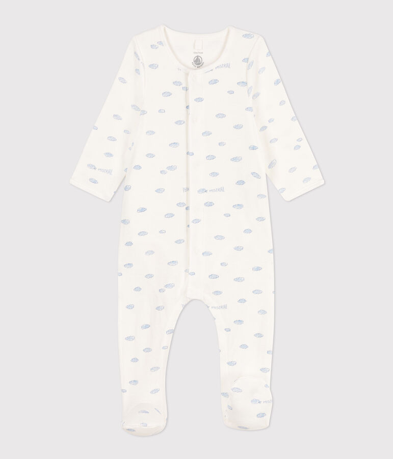 Bodyjama nuvole in tubique bianco/multicolore