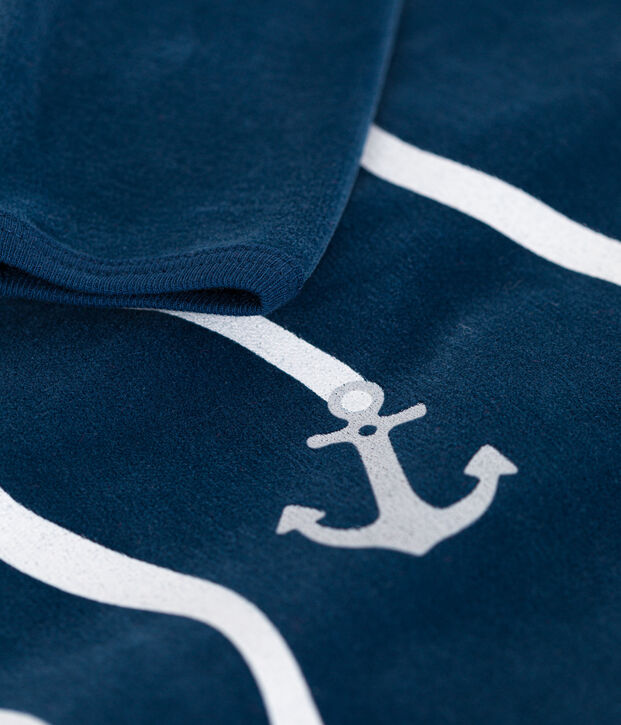 Dors bien en velours b&eacute;b&eacute; blu