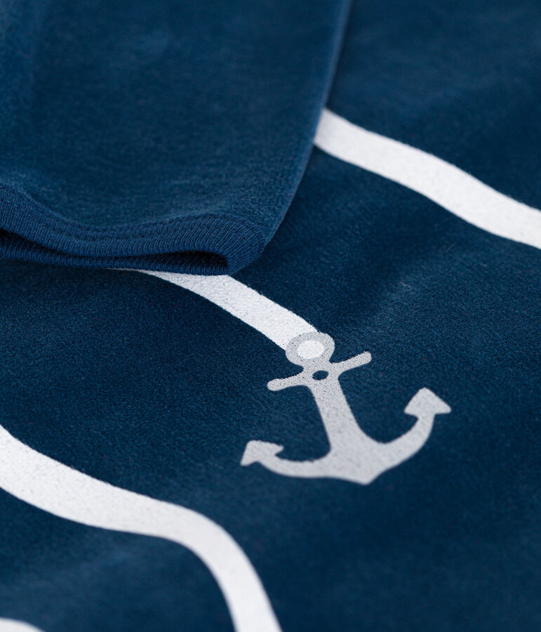 Dors bien en velours b&eacute;b&eacute; blu