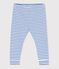 Leggins in cotone a righe neonato blu MILK/ PERSE