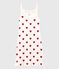 Abito a cuori con spalline in cotone Donna bianco MARSHMALLOW/rosso TERKUIT