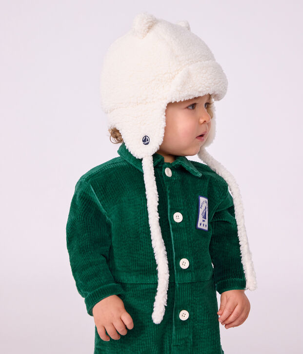 Colpacco in sherpa con paraorecchie neonato MILK