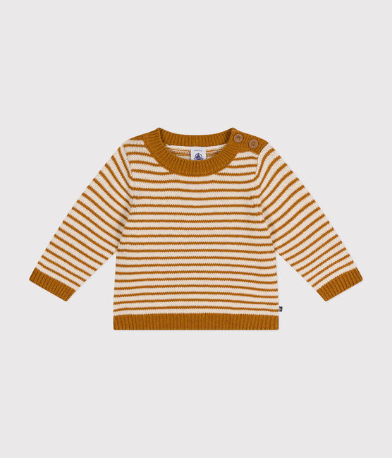 Pullover in maglia di lana e cotone neonato ECUREUIL/ AVALANCHE