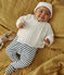 Cardigan in lana e cotone neonato bianco MARSHMALLOW