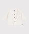 Cardigan in maglia di cotone a punto legaccio neonato bianco MARSHMALLOW