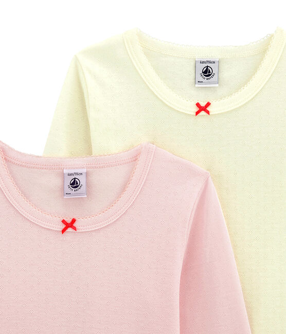 Lotto di 2 t-shirts a maniche lunghe per bambina variante 1