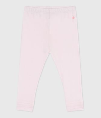 Leggings in cotone tinta unita neonato