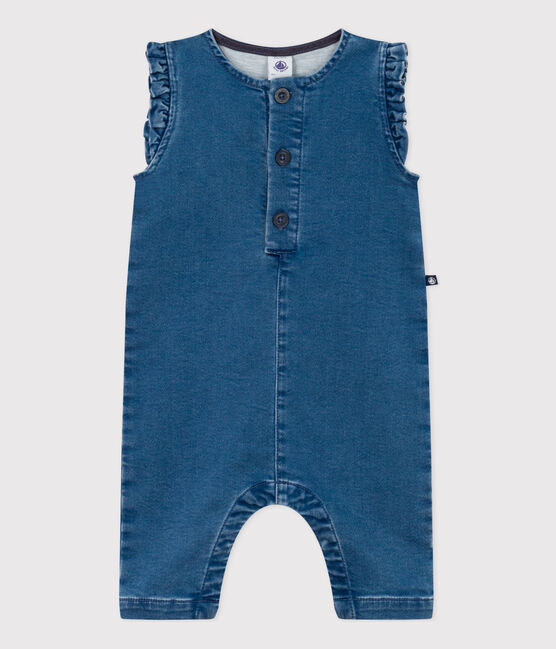 Tutina smanicata in denim bebè blu BLEU DELAVE