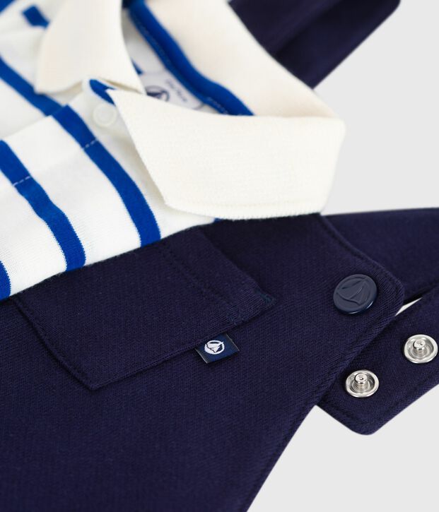 Set regalo con salopette e body in cotone neonato multicolore