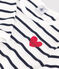 Camicia da notte in cotone a righe bambino bianco MARSHMALLOW/blu SMOKING