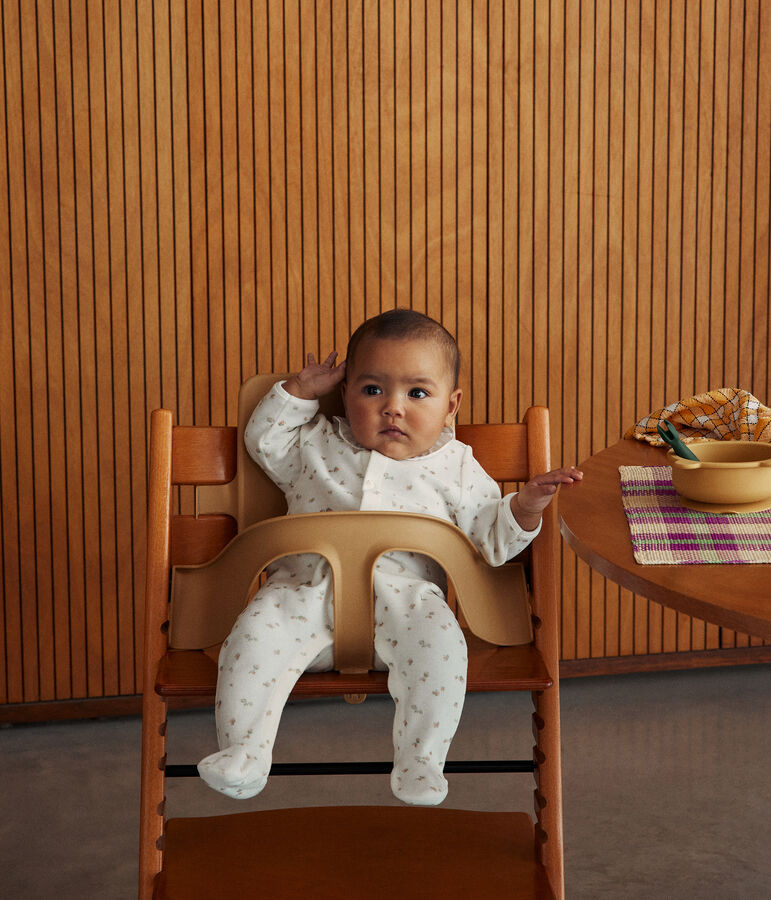 Pigiama neonato in velluto bianco/multicolore