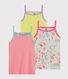 Trio canottiere con spalline bambina