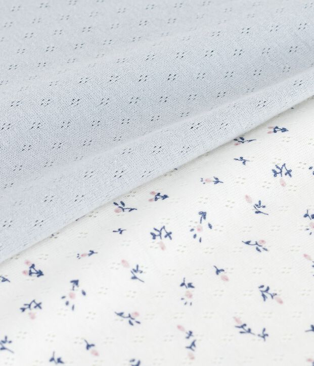 Set di canotte con spalline in cotone traforato donna multicolore