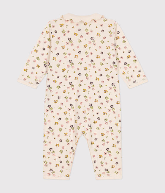 Pigiama senza piedini in cotone con stampa a fiori neonato bianco AVALANCHE/ MULTICO