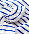 Abito manica corta in cotone bambina bianco MARSHMALLOW/blu SURF