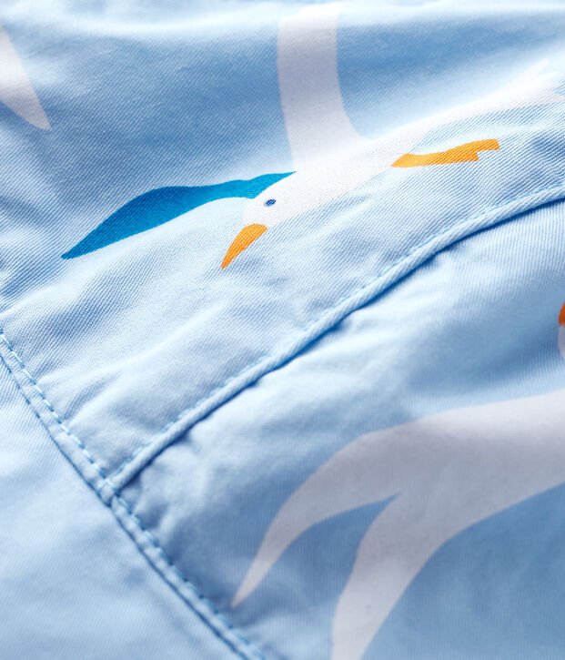 Berretto da sole con fantasia gabbiani beb&egrave; maschio blu/multicolore