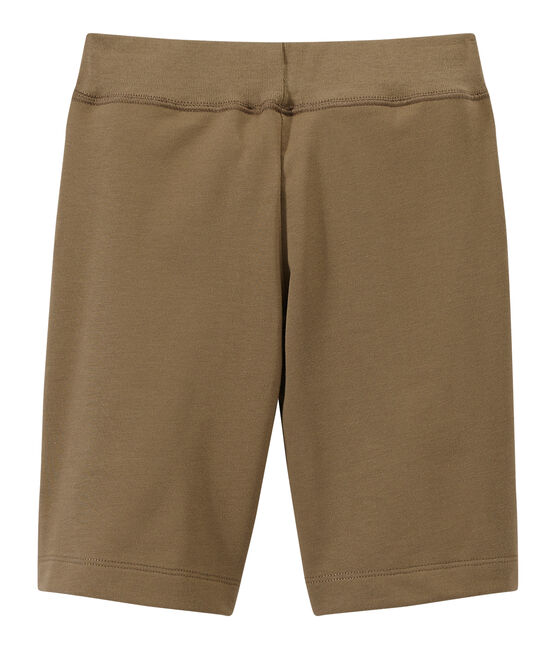 Bermuda bambino in jersey pesante marrone SHITAKE