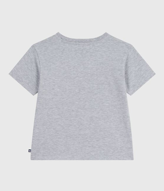T-shirt a maniche corte con stampa bambino grigio FUMEE CHINE