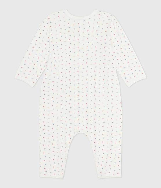 Pigiama senza piedini in cotone stampato neonato MARSHMALLOW/ ADRIATIC