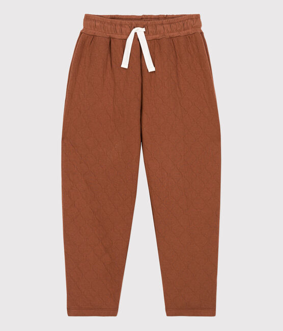 Pantalone in tubique trapuntato bambina / bambino marrone CINA