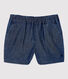 Shorts bebè in denim leggero biologico
