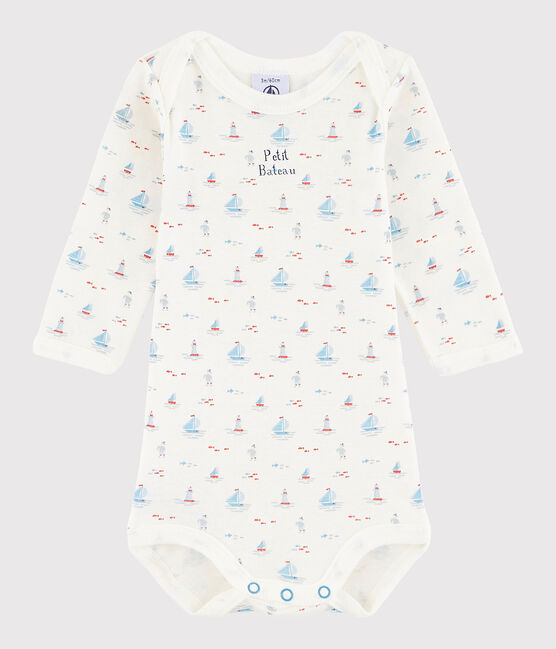 Body manica lunga bebè maschietto bianco LAIT/bianco MULTICO