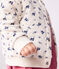 Cardigan in cotone con stampa a fiori neonata blu MILK/ SOIR