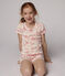 Pigiama corto snugfit tela di Jouy Parigi bambina in cotone rosa FLEUR/rosa GROSEILLER