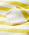 Tutina senza automatici bebè a costine giallo BLE/bianco MARSHMALLOW