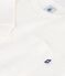T-shirt a maniche lunghe in cotone tinta unita bambino bianco