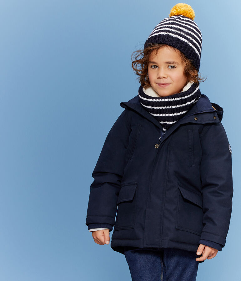 Ampia fascia paraorecchie bambino unisex blu/bianco
