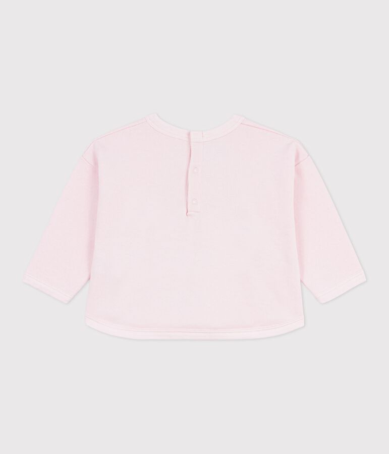 Felpa con cappuccio in cotone per neonati con motivi rosa