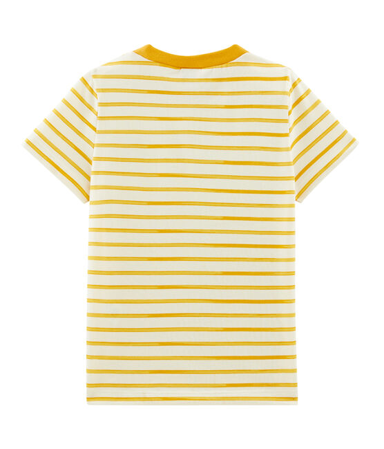 T-shirt bambino maniche corte beige COQUILLE+BOUDOR