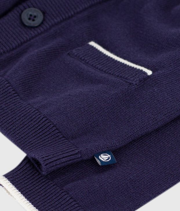 Cardigan in cotone tinta unita neonato SOIR