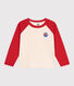 T-shirt a maniche lunghe in cotone color block bambino
