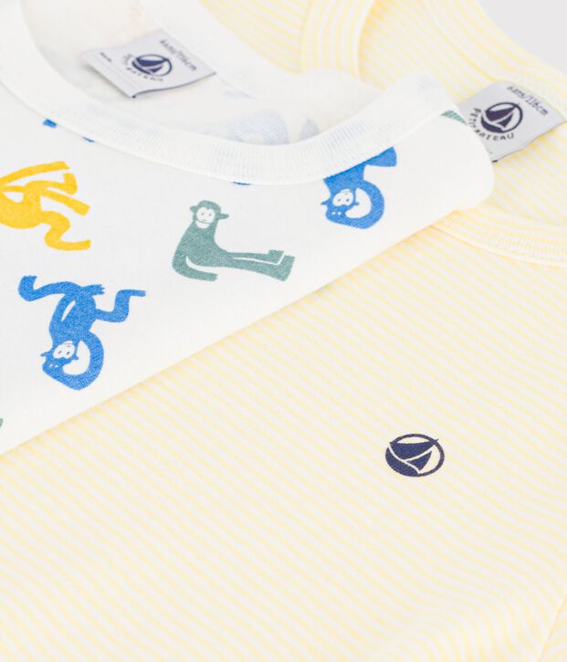 Set di pigiami corti in cotone fantasia bambino multicolore