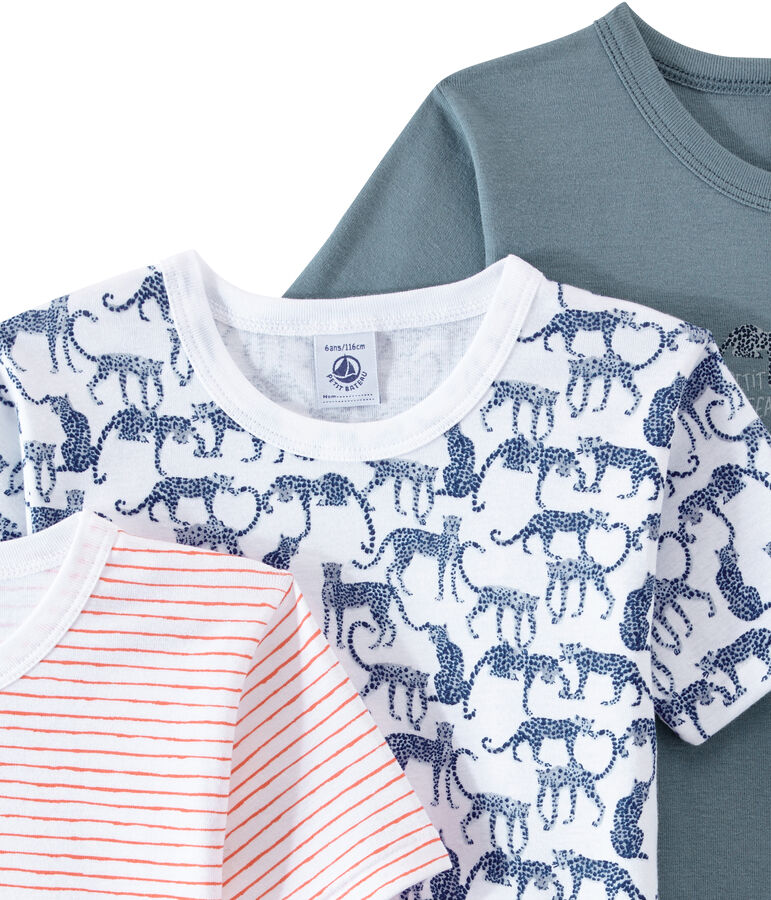 Lotto di 3 t-shirts per bambino a maniche corte bianco LOT