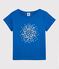T-shirt a maniche corte in cotone bio bambina blu DELFT