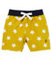 Short da spiaggia fantasia neonato giallo BAMBOO/bianco MARSHMALLOW