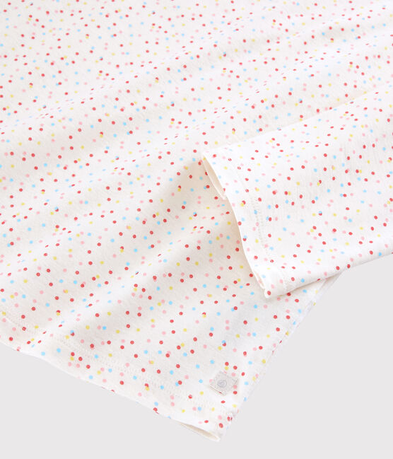Pigiama pois multicolori ragazza-donna in cotone biologico bianco MARSHMALLOW/bianco MULTICO