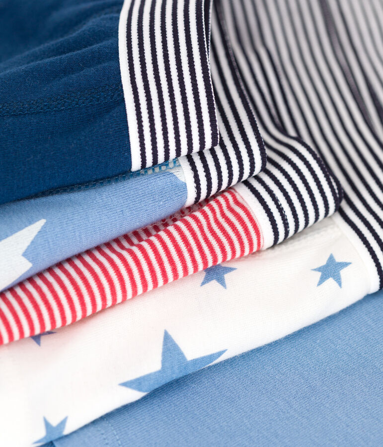 Set di 5 boxer in cotone con stampa bambino multicolore