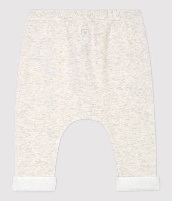 Pantalone bebè grigio chiné in jersey di cotone biologico beige MONTELIMAR CHINE
