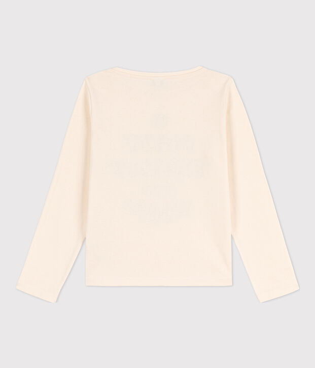 T-shirt a maniche lunghe in cotone bambino unisex ecru/blu/multicolore