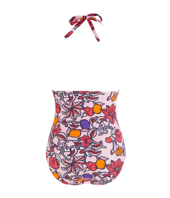 Costume da bagno intero ecoresponsabile donna rosa PATIENCE/bianco MULTICO