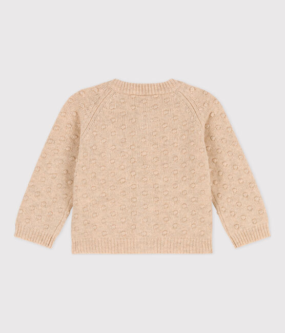 Cardigan in maglia di lana ecru AVALANCHE